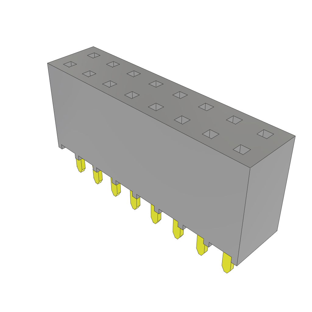 디바이스마트,반도체/전자부품 > 칩원스탑,,SSW-108-01-S-D,Tiger Buy™ Socket Strip with PCB Tails, .100" Pitch / C1S701003926729